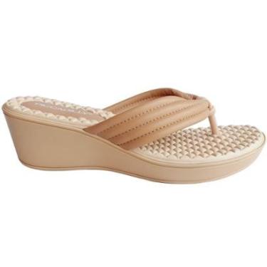 Imagem de Chinelo de Dedos Piccadilly Feminino Conforto Anabela Médio-Feminino