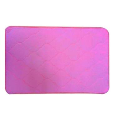 Imagem de Tapete Banheiro Macio Poliester 40 X 60 Cm Antiderrapante Pink