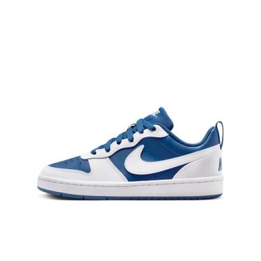 Imagem de Nike Tênis infantil unissex Court Borough Low Recraft, Azul quadrado/branco-branco, 4 Big Kid
