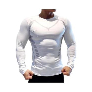 Imagem de Camiseta De Compressão Masculina De Manga Longa Para Corrida, Treino, 