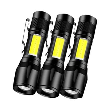 Imagem de Lanterna Mini LED Recarregável COBtXPEZoom USB Para Camping Ao Ar Livr