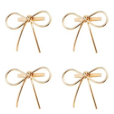 Imagem de Conjunto 4 Anéis para Guardanapos Entre Laços Dourado Wolff