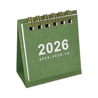 Imagem de Mini Calendário De Mesa Espiral 2026: Decoração Criativa Para Escritór