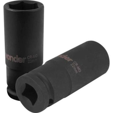 Imagem de Soquete Sextavado Longo de Impacto, 22 mm, Encaixe de 1/2", Vonder