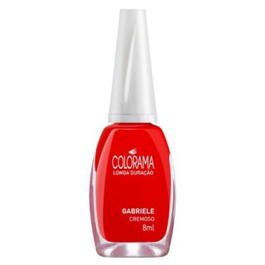 Imagem de Esmalte Gabriele 8ml Cremoso Vermelho Colorama Hipoalergênico Longa Duração