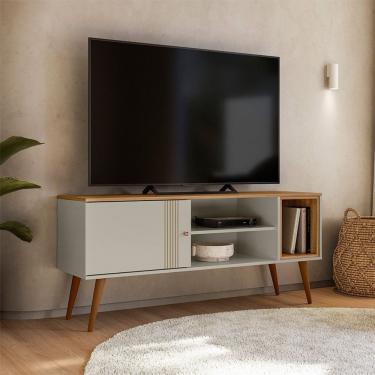 Imagem de Rack Estante Milao 136cm TV ate 55 Polegadas Multifuncional Peternella Moveis