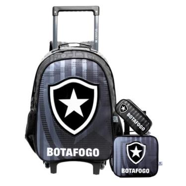 Imagem de Kit Escolar Botafogo Mochila Costas Rodas + Lancheira Estojo - Xeryus