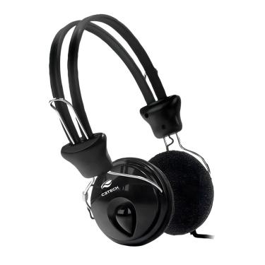 Imagem de Fone de Ouvido Headphone C3Tech Tricerix, USB, Microfone Integrado, Driver 40mm, Preto - PH-200BK