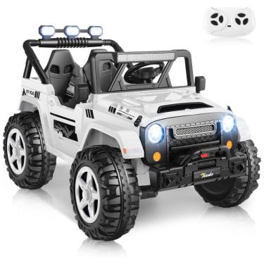 Imagem de Carro Elétrico Infantil, Jeep com Controle Remoto, 2 Lugares Assento Extra Largo, Rodas com Maior Durabilidade e Luz LED, 24V, Hikole