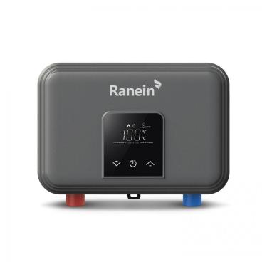 Imagem de Aquecedor de Água Elétrico Tankless Ranein RE45K-120 Cinza, 4.5 kW, 110V, Design Compacto Sob Pia