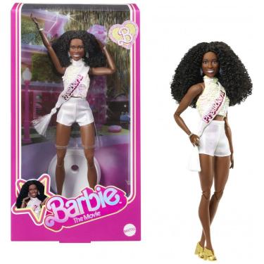 Imagem de Barbie The Movie - Boneca Colecionável Presidente Issa Rae com Traje Branco Brilhante e Faixa Presidencial 2025