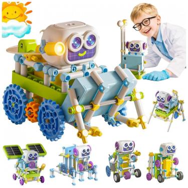 Imagem de Kit STEM Robótica SMILESSKIDDO 36 em 1 com Energia Solar e 434 Peças - Brinquedo Educativo para Crianças de 8 a 13 Anos