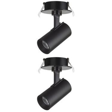 Imagem de Kit 2 Spot Led Direcionável Foxlux Embutir 12w 6500k Biv