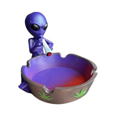 Imagem de Cinzeiro De Resina Alienígena Criativo Para Mesa, Decoração Para Casa 