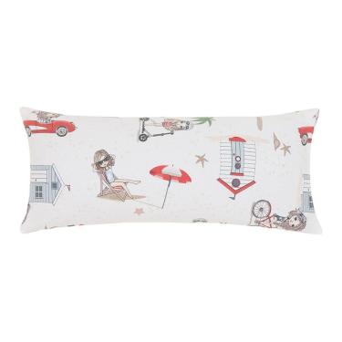 Imagem de Travesseiro Body Pillow Altenburg Mundo Kids Malha Fio Penteado Malibu 30cm X 65cm Branco