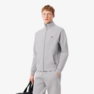 Imagem de Agasalho com Zíper Forro Dupla Face - LACOSTE, Cinza mescla, XL