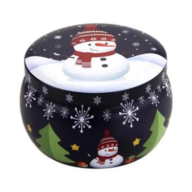 Imagem de Vela Aromática De Natal Portátil Em Lata, Cera De Soja, Caixa De Prese