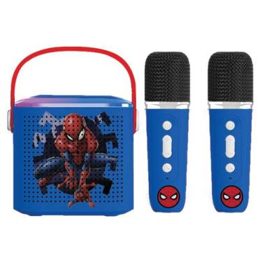 Imagem de Caixa de Som Bluetooth Karaokê Infantil Homem-Aranha
