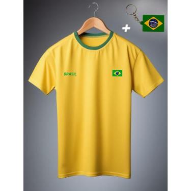 Imagem de Camiseta Estampada Dry Fit Brasil Copa 2026 - Loilu, Amarelo, P