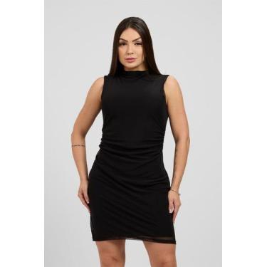 Imagem de Vestido Feminino Tule - Attitude , Preto, M