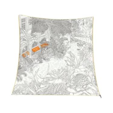 Imagem de Lenço De Seda Twill 90x90CM Hawaii, Moda De Verão, Proteção Solar, Est