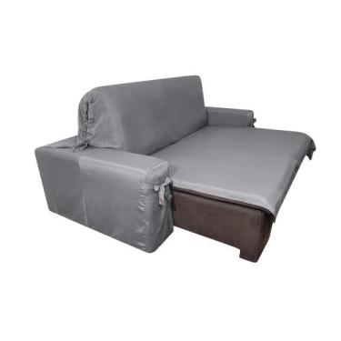 Imagem de Capa p/ Sofá Retrátil e Reclinável em TECIDO Gorgurão- Veste Sofás de 