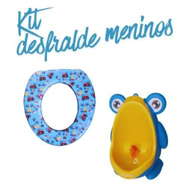 Imagem de Redutor de Assento Sanitário Almofadado + Penico Mictório Sapinho Desf