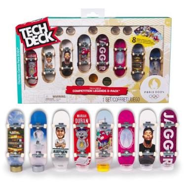 Imagem de Tech Deck Paris 2024 Competiton Legends Pack Com 8 Skate Para Dedo Fin