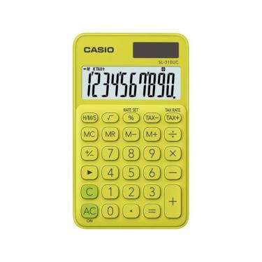 Imagem de Calculadora De Bolso Casio Sl-310uc 10 Dígitos Amarela