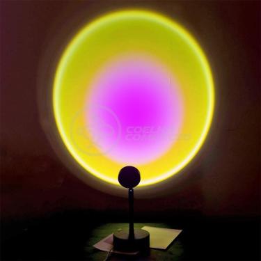 Imagem de Luminária Projetor Sunset Smart Tech Mini Ring Light Projetor Sol para Luz Circular Col...