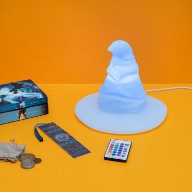 Imagem de Luminária 3D Chapéu Seletor Harry Potter RGB TPC para Decoração Interna com Lâmpada LED RGB Bivolt Marrom