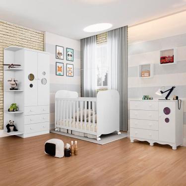 Imagem de Guarda Roupa Infantil Duda Plus 2 Portas de Bater com 2 Gavetas em MDF com Prateleiras...