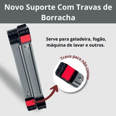 Imagem de Suporte de Base com Rodízios OEM para Geladeira Fogão Máquina de Lavar e Lava-Louça Até 200kg Ajustável 02 Unidades