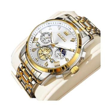 Imagem de Relógio De Quartzo Masculino Luxuoso E À Prova d'Água OLEVS, Multifunc