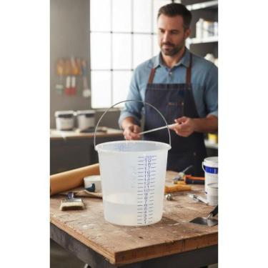 Imagem de 2x Balde 20L Transparente Graduado com Alça Reforçada - Congratulation