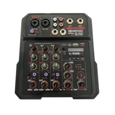 Imagem de Mesa 4 Canais Soundvoice Mc4bt Bluetooh Gravacao Usb Phantom, BIVOLT