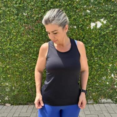 Imagem de Regata Nadador Feminina Fitness Leve P/ Exercícios em Geral - JV FOR, 