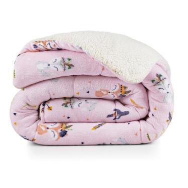 Imagem de Coberdrom Cobertor Lutti Solteiro Quarto Cama Infantiil Sherpa Manta T