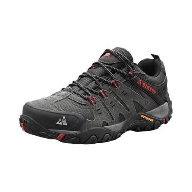 Imagem de Sapatos de Caminhada Masculinos de Couro Camurça - Resistentes e para 