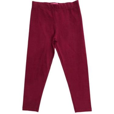 Imagem de Calça legging infantil cotton menina fashion marisa, Marsala, 4