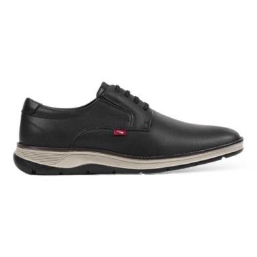 Imagem de Sapato Casual Ferracini Masculino Couro Amortecedor Fluence, Preto, 39