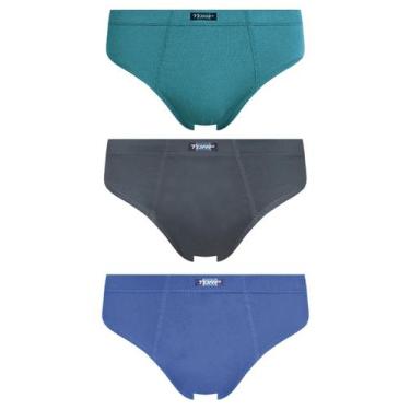 Imagem de Kit Com 3 Cuecas Slip Algodão Infanto Juvenil P Ao EG - TORP, Turquesa