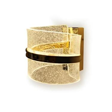 Imagem de Arandela Moderna Ouro Brilho LED 3x1 Efeito Cristal Bolhas - CTB
