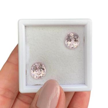 Imagem de Kunzita Rosa Oval Par 7,47ct - ENE2ESE