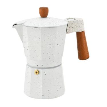 Imagem de Bule Cafeteira Italiana Lecce 6 Xícaras Moka Cabo Madeira 250ml