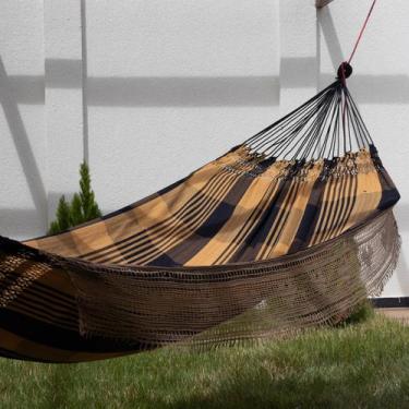 Imagem de Rede Descanso / Dormir Casal Jaguaruana - Decoralar, Caramelo c, Preto