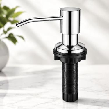 Imagem de Dosador Dispenser Sabonete Detergente 500 Ml Para Pia Em Aço Inox Cozi