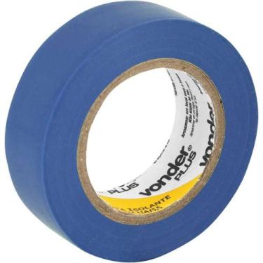 Imagem de Fita Isolante Antichama Azul Vonder Plus 19 Mm X 10 M 750 V Para Isola