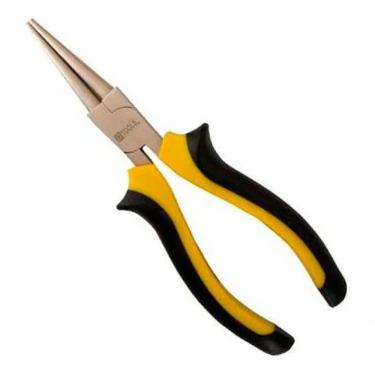 Imagem de Alicate Pro Bico Redondo 6'' Forjado em Aço com Empunhadura em PVC e Borracha Acetinado Dtools 15CM