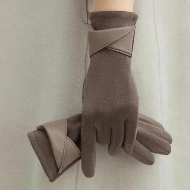 Imagem de Luvas Femininas De Inverno Quentes Com Forro De Lã E Tela Sensível Ao 